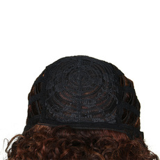 Human Hair Medium Curly Hair Wave Wig For Women RC0519