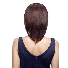 Human Hair Silky Straight Wig Ombre color Short Style For Women RC0492