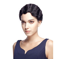 Human Hair Wig Short Wavy Pixie Cut RC0511