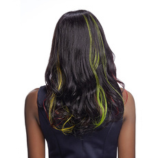 Rebecca Human Hair Wavy Big Curl Wave Wig 19 Inch