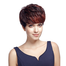Rebecca Ombre Human Hair Short Straight and Smooth Pixie <em>Wig</em> 9 Inch