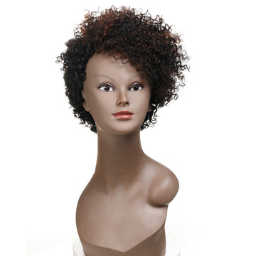 Human Hair Wig Pixie Short Kinky Curly For Women RC0748