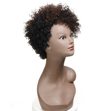 Human Hair Wig Pixie Short Kinky Curly For Women RC0748
