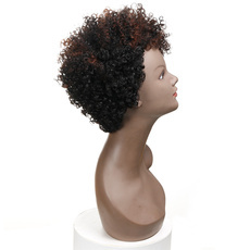 Human Hair Wig Pixie Short Kinky Curly For Women RC0748