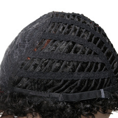 Human Hair Wig Pixie Short Kinky Curly For Women RC0748