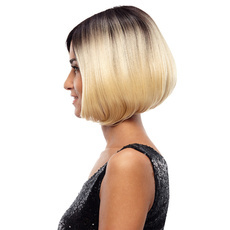 Ombre Synthetic Hair Bob Blonde Wig Hair Straight 10 Inch RC0643