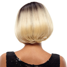 Ombre Synthetic Hair Bob Blonde Wig Hair Straight 10 Inch RC0643