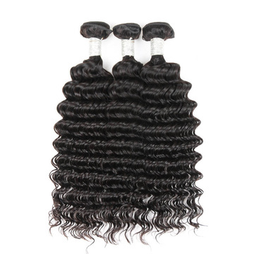 Rebecca 3Pcs/Lot Deep Wave Brazilian Remy Human Hair Weft/Weaves R5 RC0740