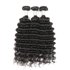 Rebecca 3Pcs/Lot Deep Wave Brazilian Remy Human Hair Weft/Weaves R5 RC0740