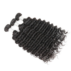 Rebecca 3Pcs/Lot Deep Wave Brazilian Remy Human Hair Weft/Weaves R5 RC0740