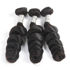 Rebecca 3Pcs/Lot Loose Wave Brazilian Remy Human Hair Weft/Weaves R5 RC0741