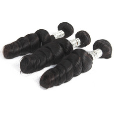Rebecca 3Pcs/Lot Loose Wave Brazilian Remy Human Hair Weft/Weaves R5 RC0741