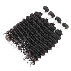 Rebecca 4Pcs/Lot Deep Wave Brazilian Virgin Human Hair Weft/Weaves R5