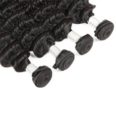 Rebecca 4Pcs/Lot Deep Wave Brazilian Virgin Human Hair Weft/Weaves R5