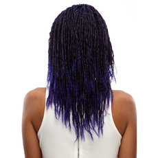 Rebecca Faux Locks Crochet Braids Ombre Dreadlock Synthetic Hair Curly Wig 19 Inch RC0646