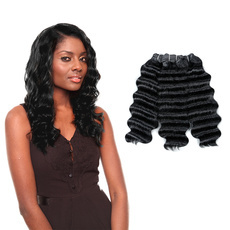 Rebecca Human <em>Hair</em> Nature PRESTIGE WEAVE Wefts Deep Wave <em>Hair</em> Extensions 3pcs