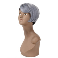 Rebecca Natural Ombre Gradient Wig Synthetic Hair Pixie Cut Lace Wavy Short Bob 9.5 Inch RC0625