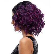 Rebecca Ombre Synthetic Hair Medium Slight Wave Curly Wig 13 Inch RC0667