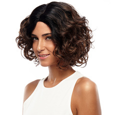 Rebecca Ombre Synthetic Hair Medium Slight Wave Curly Wig 13 Inch RC0667