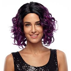 Rebecca Ombre Synthetic Hair Medium Slight Wave Curly <em>Wig</em> 13 Inch
