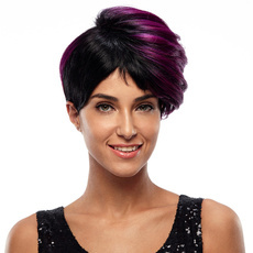 Rebecca Synthetic Hair Short Pixie Cut Straight Ombre <em>Wig</em> 11 Inch