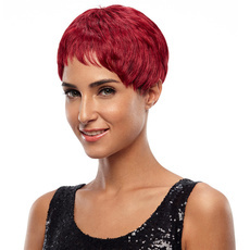 Short Straight Synthetic Hair Pixie Wig 8.5 Inch RC0671