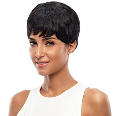 Short Straight Synthetic Hair Pixie Wig 8.5 Inch RC0671