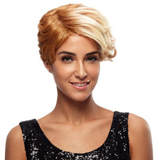 Synthetic Hair Blonde Wig Short Pixie Cut Straight 8.5 Inch RC0675