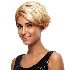 Synthetic Hair Blonde Wig Short Pixie Cut Straight 8.5 Inch RC0675