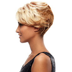 Synthetic Hair Blonde Wig Short Pixie Cut Straight 8.5 Inch RC0675
