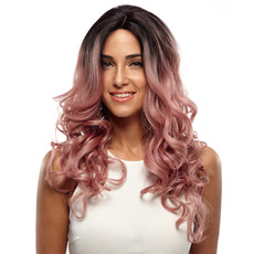 Synthetic Hair Lace Front Wavy Hair Wig Long Style Body Wave Wig For Women RC0668