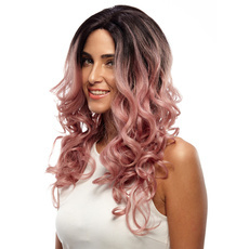 Synthetic Hair Lace Front Wavy Hair Wig Long Style Body Wave Wig For Women RC0668