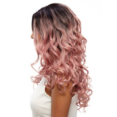 Synthetic Hair Lace Front Wavy Hair Wig Long Style Body Wave Wig For Women RC0668