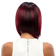 Synthetic Hair Ombre Straight Bob Skin Part Wave Wig 10.5 Inch RC0677