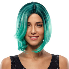 Synthetic Hair Ombre Straight Bob Skin Part Wave Wig 10.5 Inch RC0677