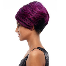 Synthetic Hair Short Pixie Cut Straight Ombre Wig 11 Inch RC0665