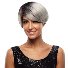 Synthetic Hair Short Straight Pixie Cut Wig 8 Inch RC0674
