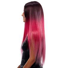 Synthetic Hair Straight Lace Front Wig Blonde Hair 31 Inch RC0669