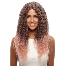 Synthetic Lace Part Ombre Long Afro Kinky Curly Lace Wig 26 Inch RC0611
