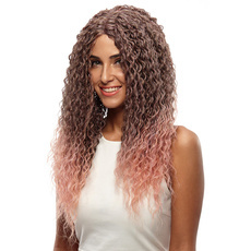 Synthetic Lace Part Ombre Long Afro Kinky Curly Lace Wig 26 Inch RC0611
