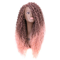 Synthetic Lace Part Ombre Long Afro Kinky Curly Lace Wig 26 Inch RC0611