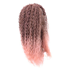 Synthetic Lace Part Ombre Long Afro Kinky Curly Lace Wig 26 Inch RC0611