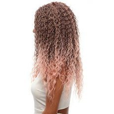 Synthetic Lace Part Ombre Long Afro Kinky Curly Lace Wig 26 Inch RC0611