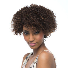 Human Hair Kinky Curly Wave Short Length Style For Women RC0523