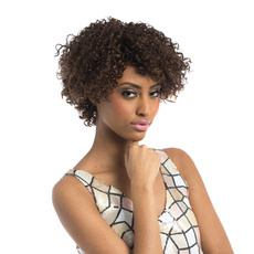 Human Hair Kinky Curly Wave Short Length Style For Women RC0523
