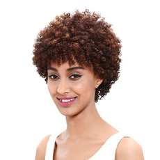 Human Hair Wig Deep Curly Short Afro Kinky Curly RC0502