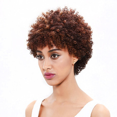 Human Hair Wig Deep Curly Short Afro Kinky Curly RC0502