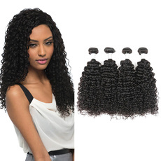 Rebecca 4Pcs/Lot Curly <em>Brazilian</em> <em>Virgin</em> Human <em>Hair</em> Weft/Weaves R5