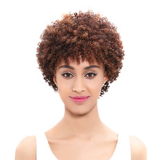 Rebecca Human Hair Deep Curly Short Afro Kinky Curly <em>Wig</em> 9.5 Inch