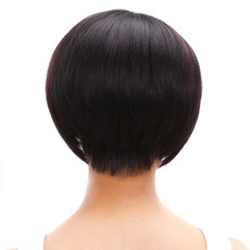 Remy Human Hair Medium Straight Mixed Color Bob Style For Women RC0524